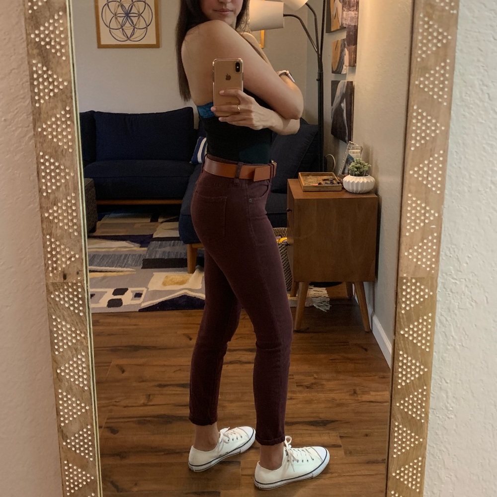 Madewell high rise skinny sateen jeans